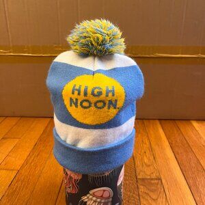 High Noon Vodka Pom Beanie, Blue/White/Yellow